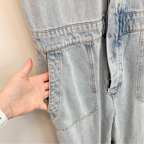 Signature8 Short Sleeve Denim Jumpsuit Size S/M - Picture 5 of 16
